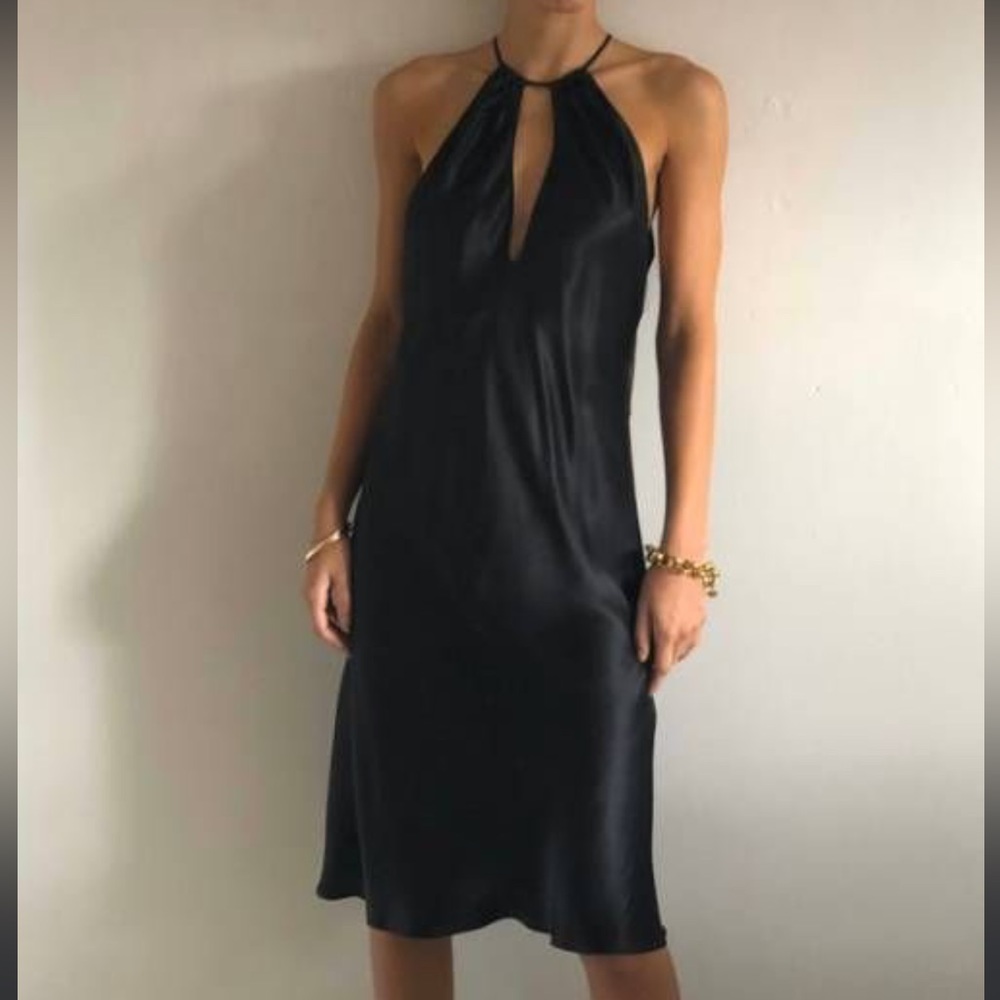 Victoria’s Secret Silk Slip Dress Black